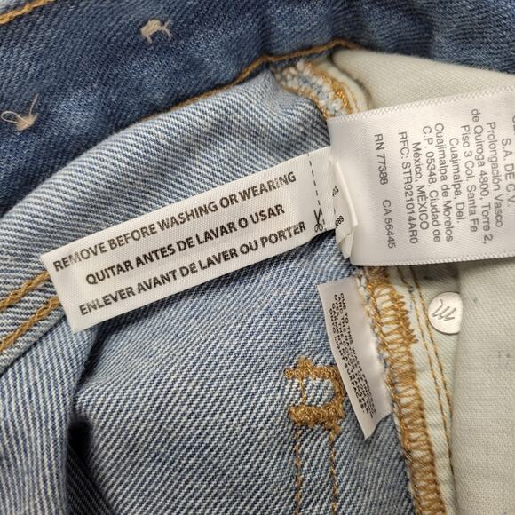 Madewell The Perfect Jean Short High Rise Distressed Frayed Hem L4403 size 24 - Picture 10 of 12